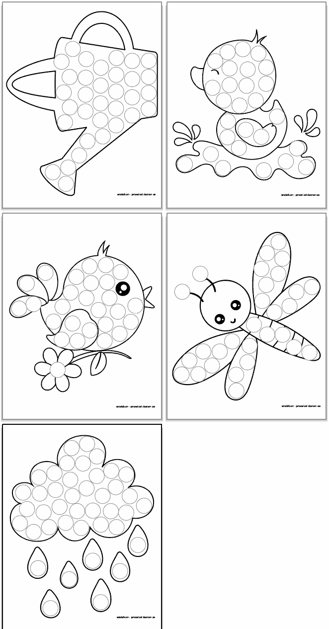 Spring Dot Painting Pages - The Artisan Life with Free Dot Marker Printables