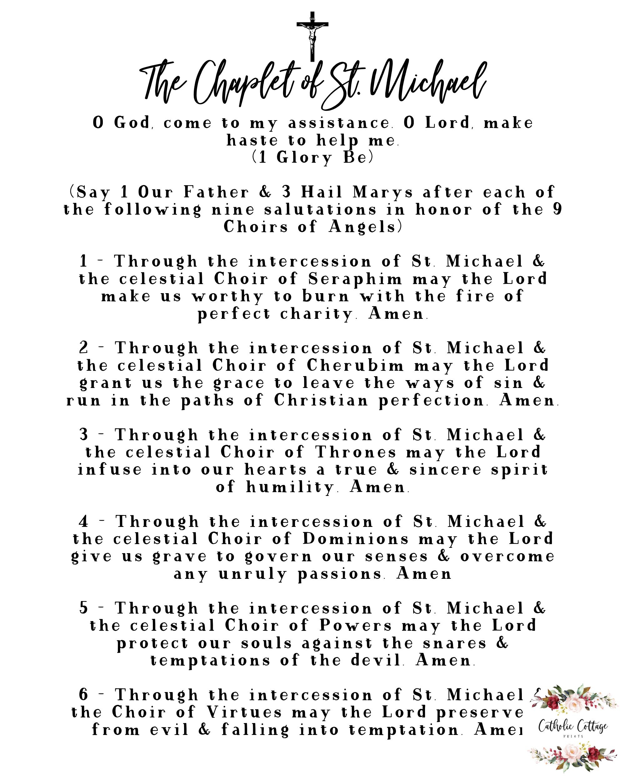 St. Michael Bundle - St Michael Chaplet And St. Michael The throughout Printable St Michael Chaplet