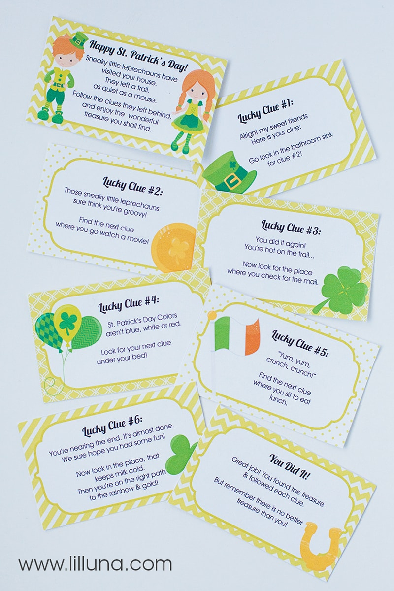 St. Patrick&amp;#039;S Day Treasure Hunt – Let&amp;#039;S Diy It All – With Kritsyn intended for Free Printable St Patrick&amp;#039;S Day Scavenger Hunt