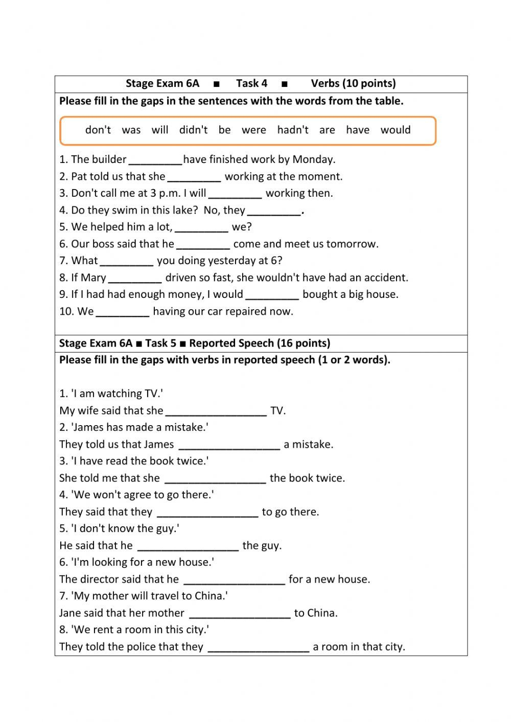 Stage 6 Grammar Exam Worksheet | Grammar Worksheets, English throughout Printable Grammar Worksheets 6Th Grade Free