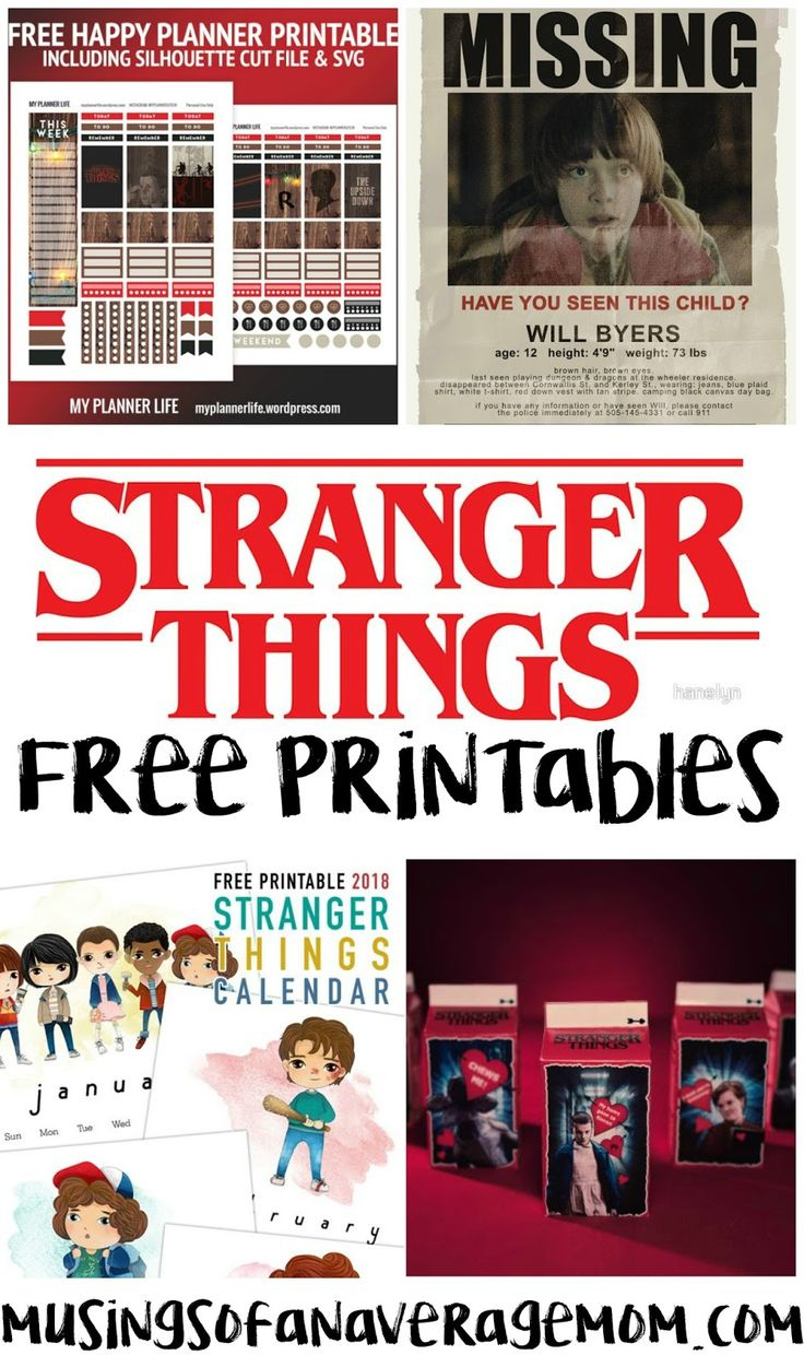 Stranger Things Free Printables inside Free Stranger Things Printables