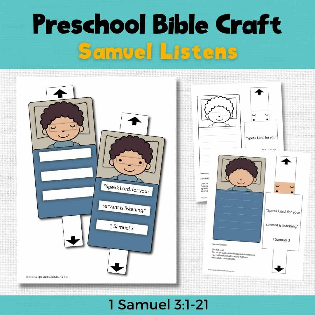 Sunday School Craft For Samuel Listens To God - Bible Crafts And with Printable Samuel Listens To God Craft