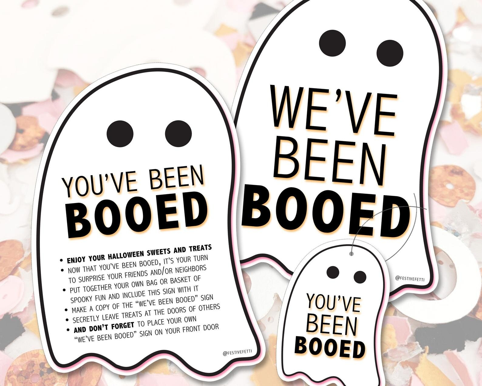 Super Cute You&amp;#039;Ve Been Booed Printable Signs For Halloween within Boo Bag Tags Printable Free