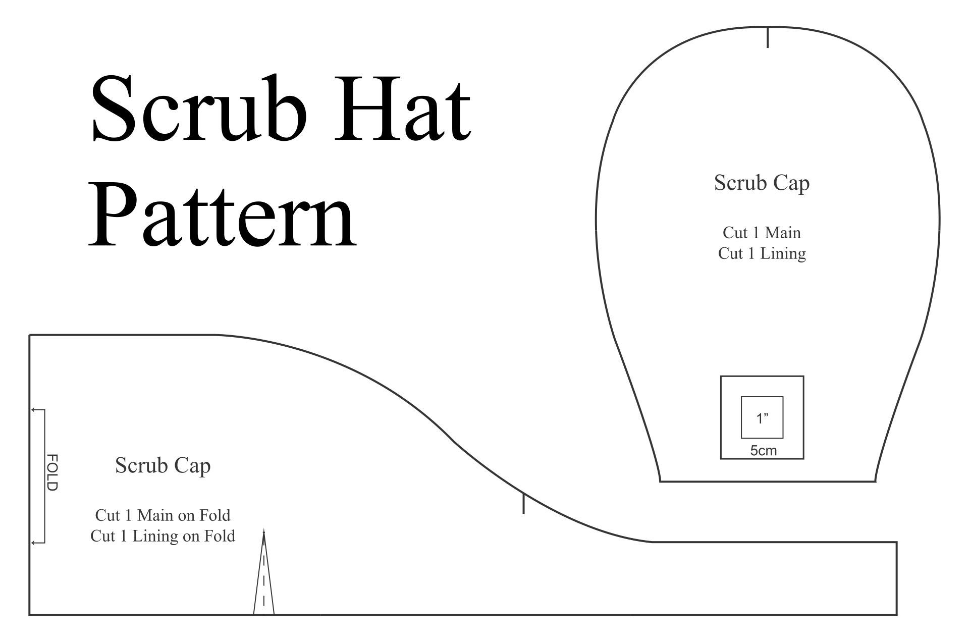 Surgical Hat Patterns - 10 Free Pdf Printables | Printablee with regard to Surgical Cap Patterns Free Printable