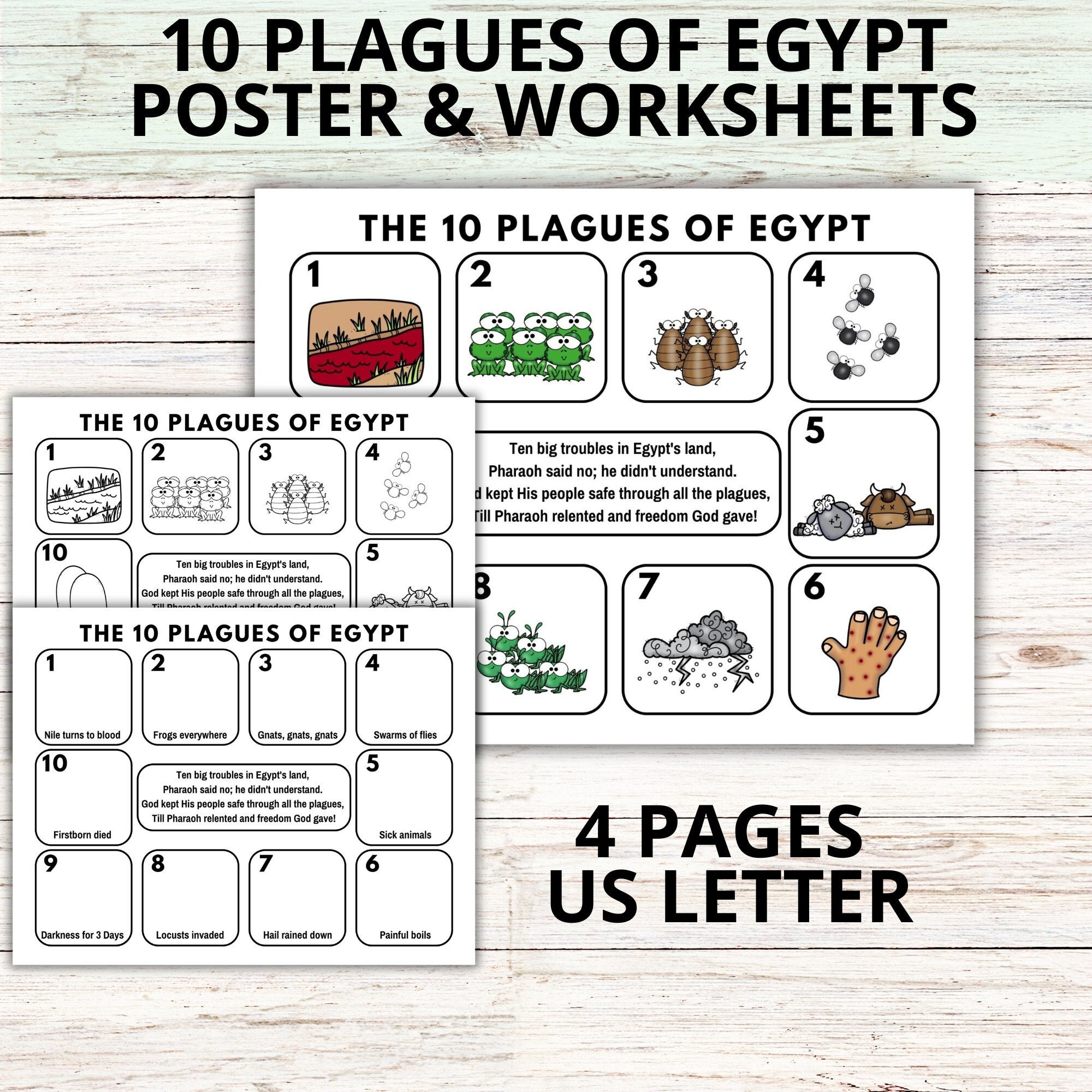 Ten Plagues Of Egypt Bible Activity Sheets, Exodus Sunday School regarding Printable 10 Plagues of Egypt Worksheet