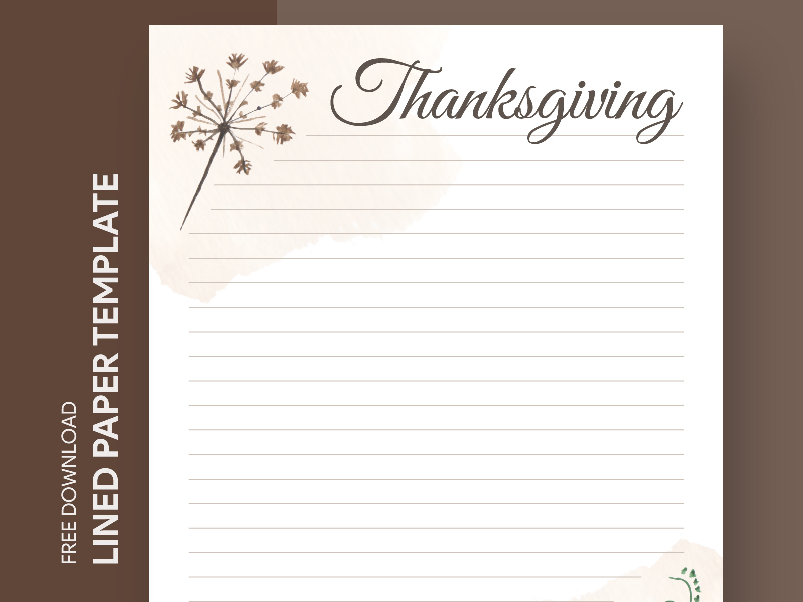 Thanksgiving Lined Paper Free Google Docs Templategdoc On Dribbble within Printable Thanksgiving Writing Paper