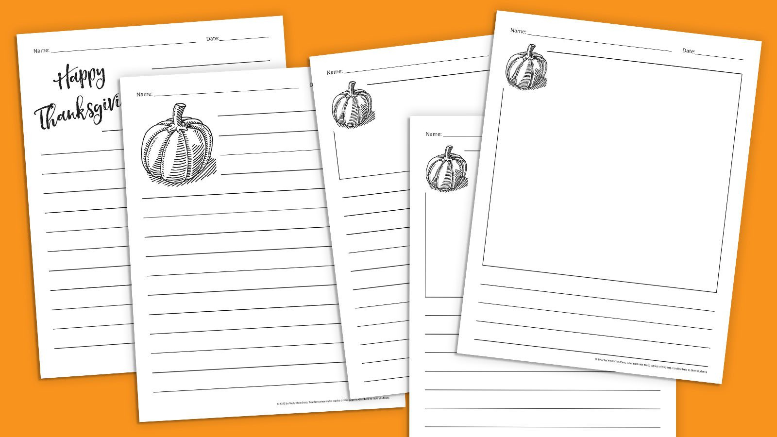 Thanksgiving Writing Paper Plus 15 Gratitude Writing Prompts inside Printable Thanksgiving Writing Paper