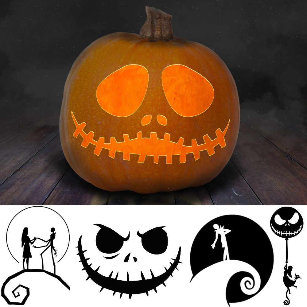 The Best Jack Skellington Pumpkin Carving And Painting Printables for Printable Stencil Printable Jack Skellington Face