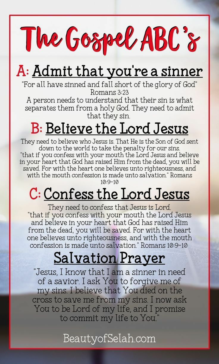 The Gospel Abc&amp;#039;S Of Salvation for Free Printable Abc of Salvation Printable