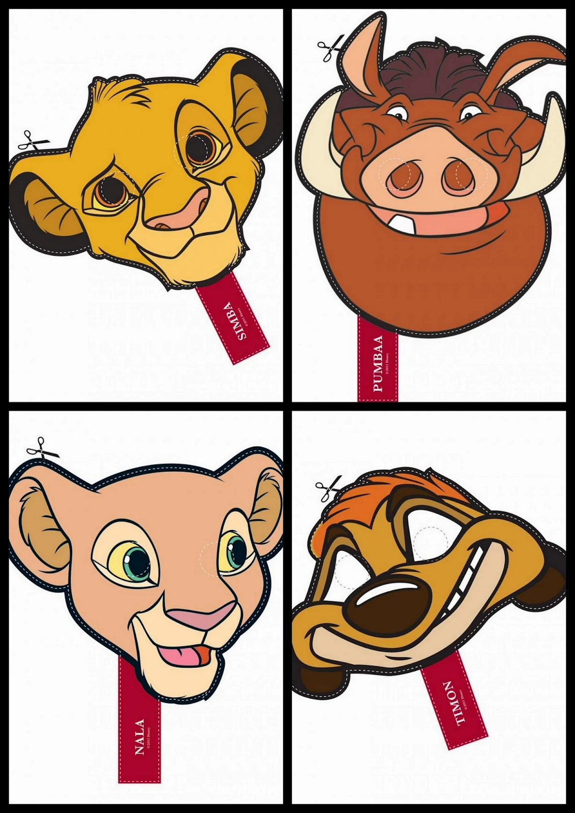The Lion King Free Printable Masks. - Oh My Fiesta! In English in Lion King Printable Masks