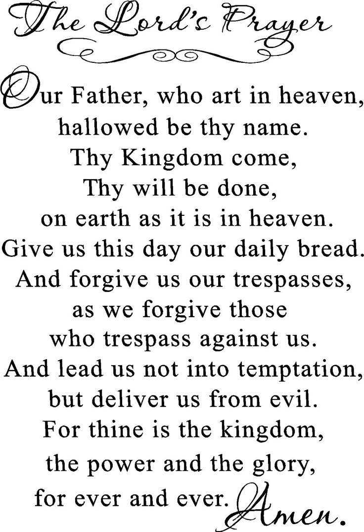 The Lord Prayer - 12 Free Pdf Printables | Printablee regarding Free Printable Copy of the Lord&amp;amp;#039;s Prayer
