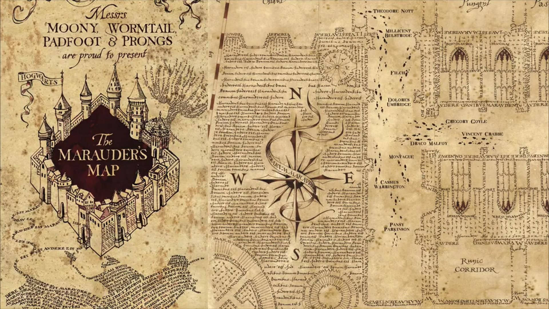 The Marauders Map Guide Wallpaper | Wallpapersok with regard to Free Printable Full Size Marauders Map