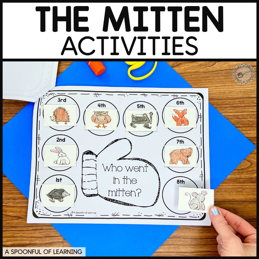 The Mitten Activities For Kindergarten - A Spoonful Of Learning for The Mitten Printables Free