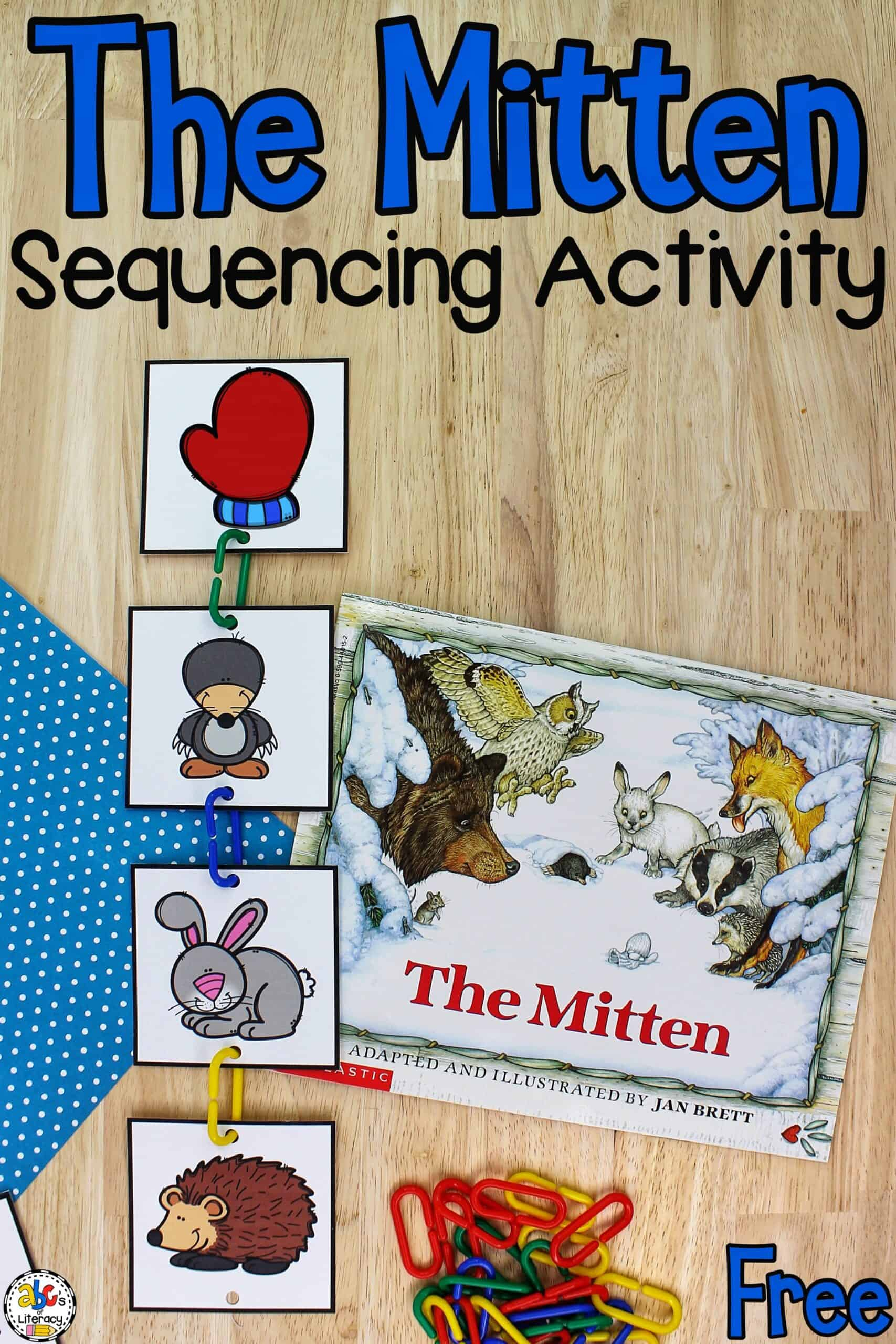 The Mitten Sequencing Activity: Connect Links Activity inside The Mitten Printables Free