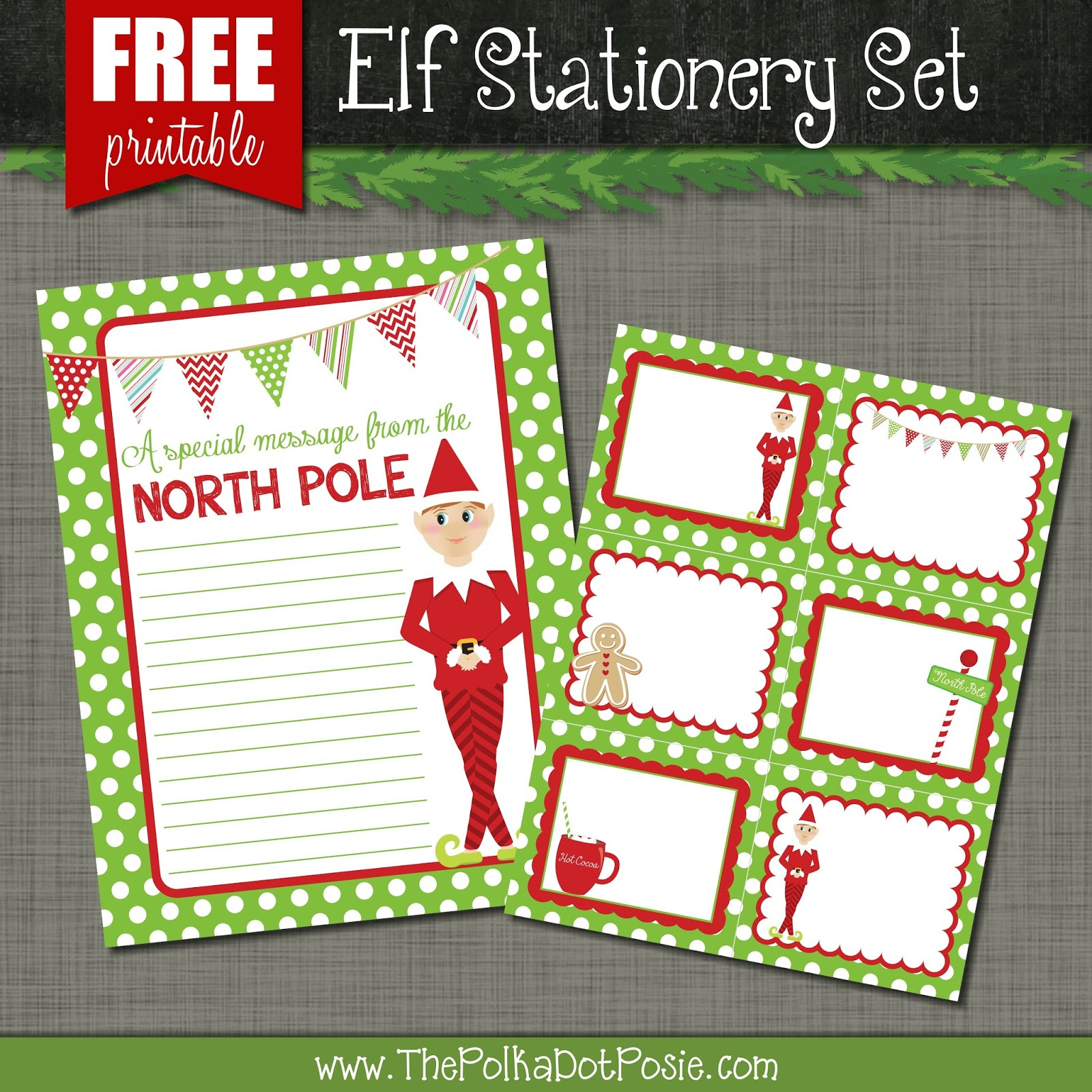 The Polka Dot Posie: Free Printables For Your Christmas Elf with regard to Elf On The Shelf Stationary Printable Free