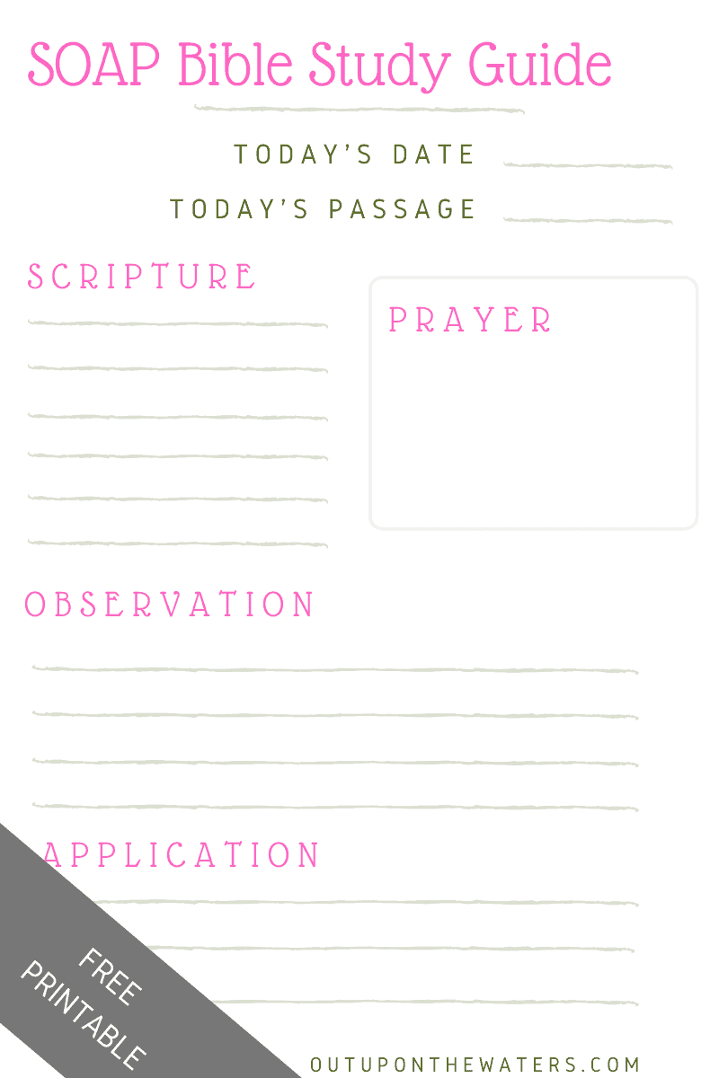 The Soap Bible Study Method - Out Upon The Waters intended for Soap Bible Study Method Free Printable
