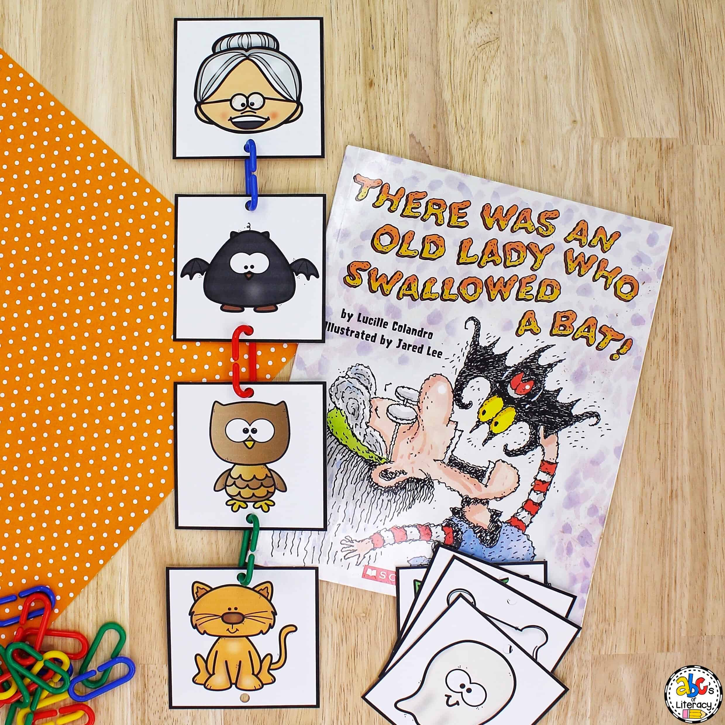 There Was An Old Lady Who Swallowed A Bat Sequencing Activity in Printable There Was An Old Lady Who Swallowed A Bat