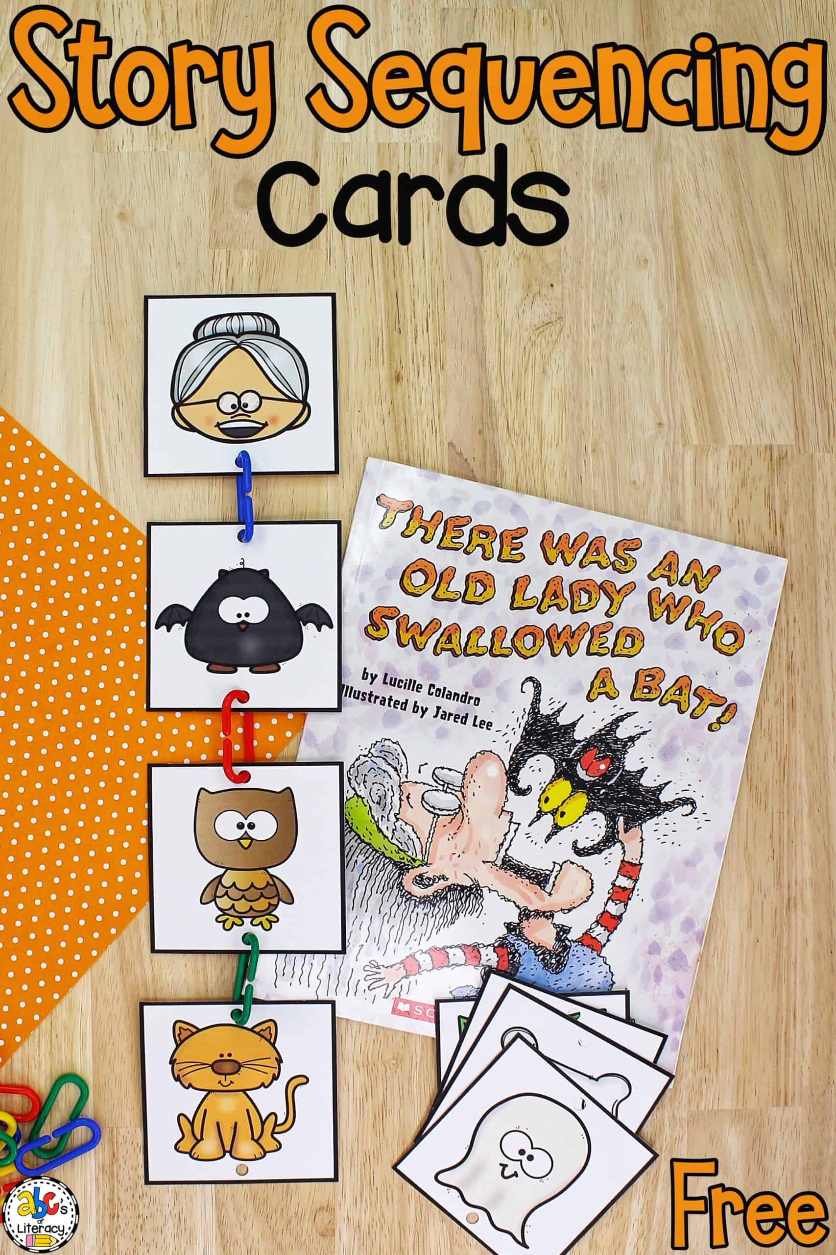 There Was An Old Lady Who Swallowed A Bat Sequencing Activity in Printable There Was An Old Lady Who Swallowed A Bat