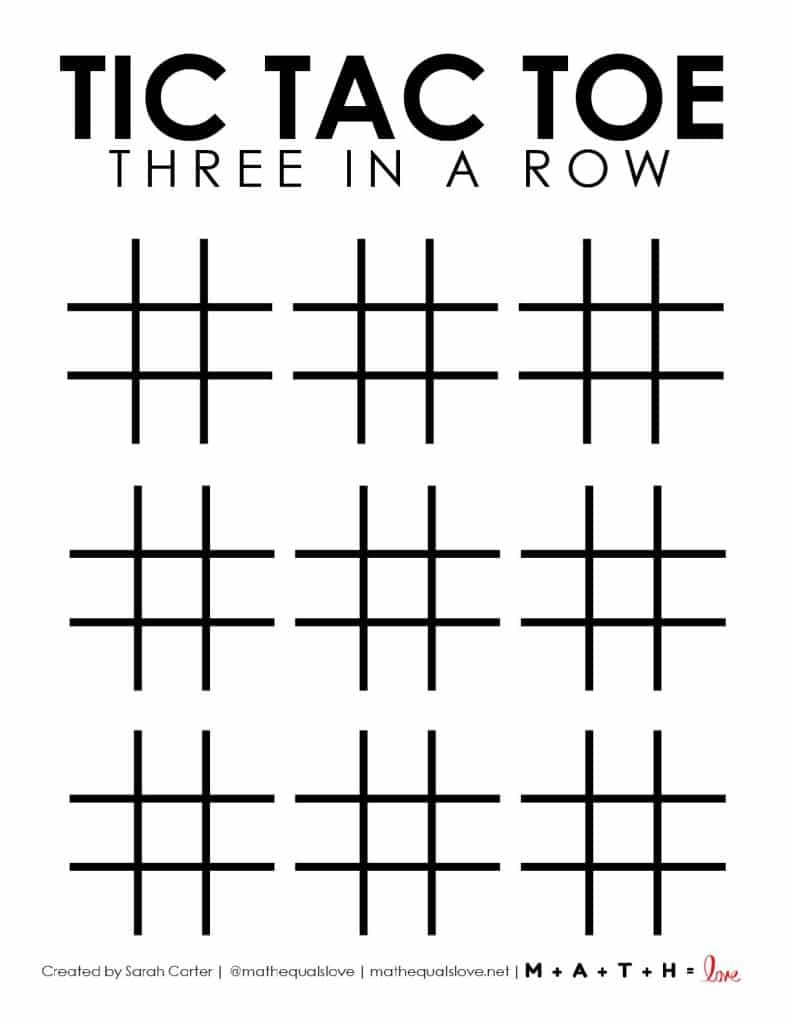 Tic Tac Toe Board Printable (Free Pdf Templates) pertaining to Free Tic Tac Toe Printables