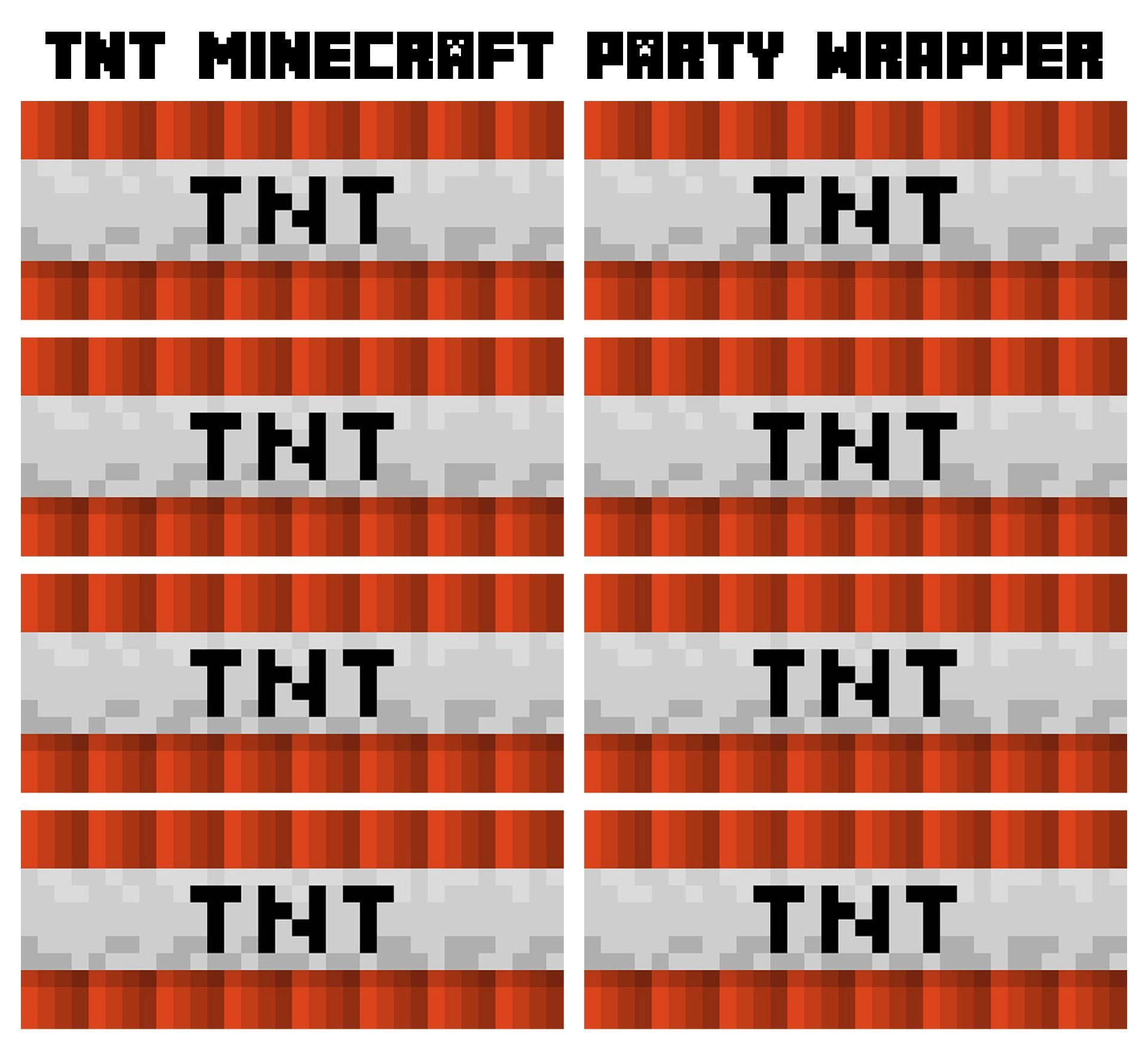 Tnt Minecraft Party - 10 Free Pdf Printables | Printablee for Minecraft Tnt Free Printable