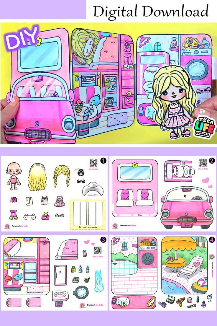 Toca Boca Book in Toca Boca Paper Doll House Printable Free