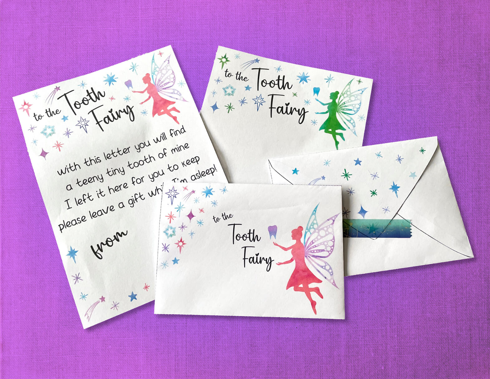 Tooth Fairy Envelope &amp;amp; Letter – Free Printables | Mama Geek intended for Template Free Miniature Free Printable Tooth Fairy Letter and Envelope