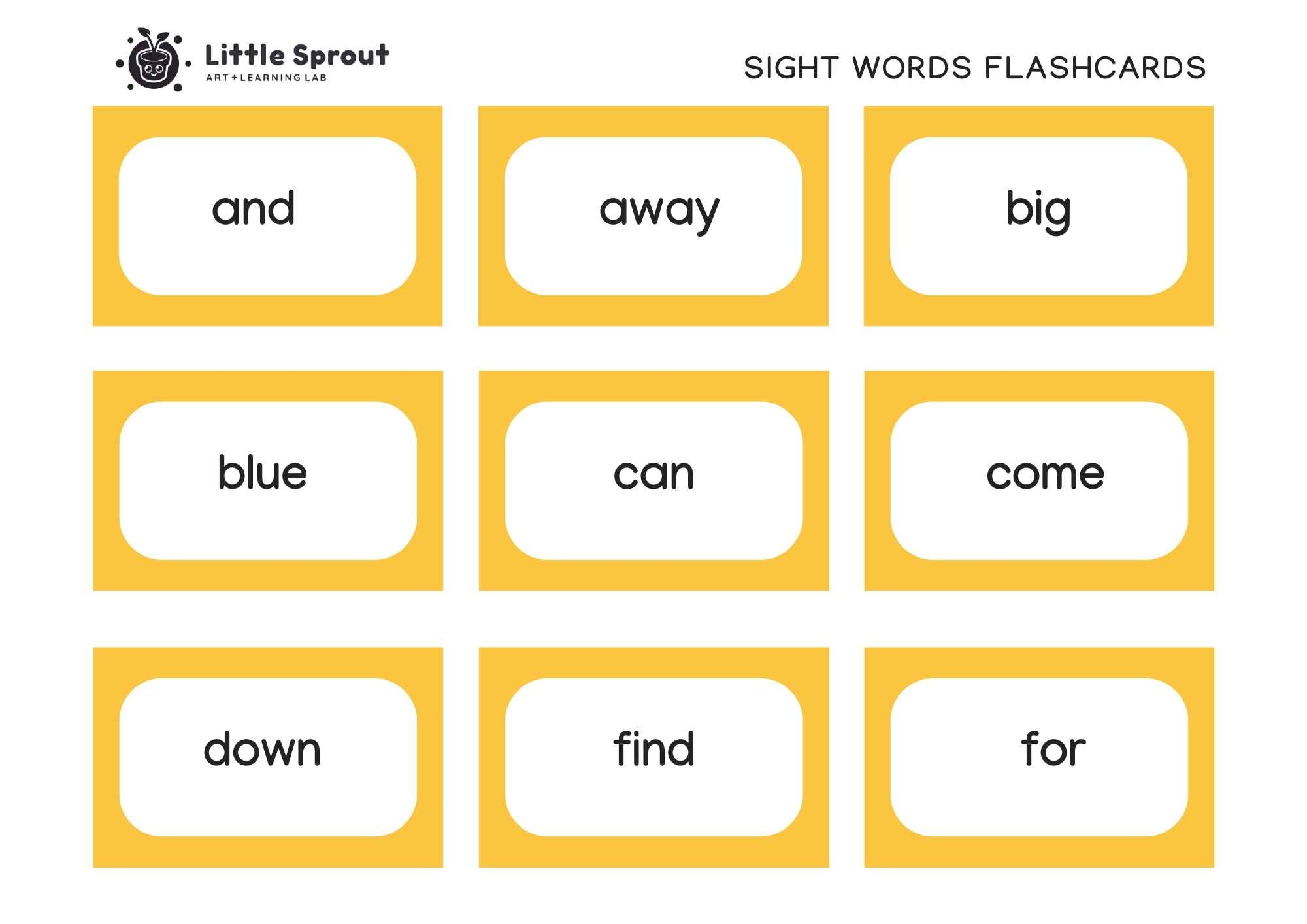 Top Dolch Sight Words Printable Flash Cards | Little Sprout regarding Free Printable Sight Word Cards