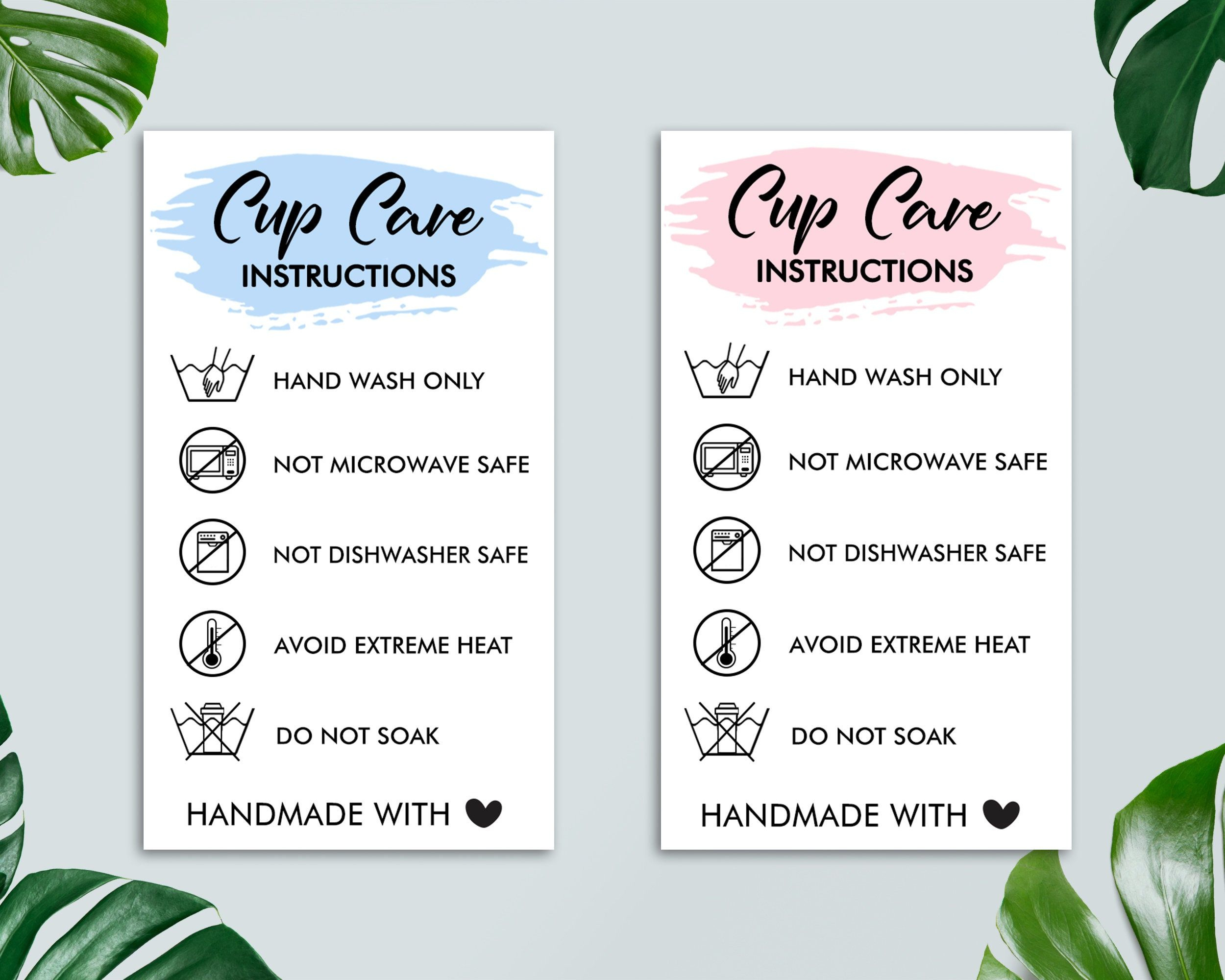 Tumbler Care Instructions Free Printable - Shop On Pinterest inside Tumbler Care Instructions Printable Free