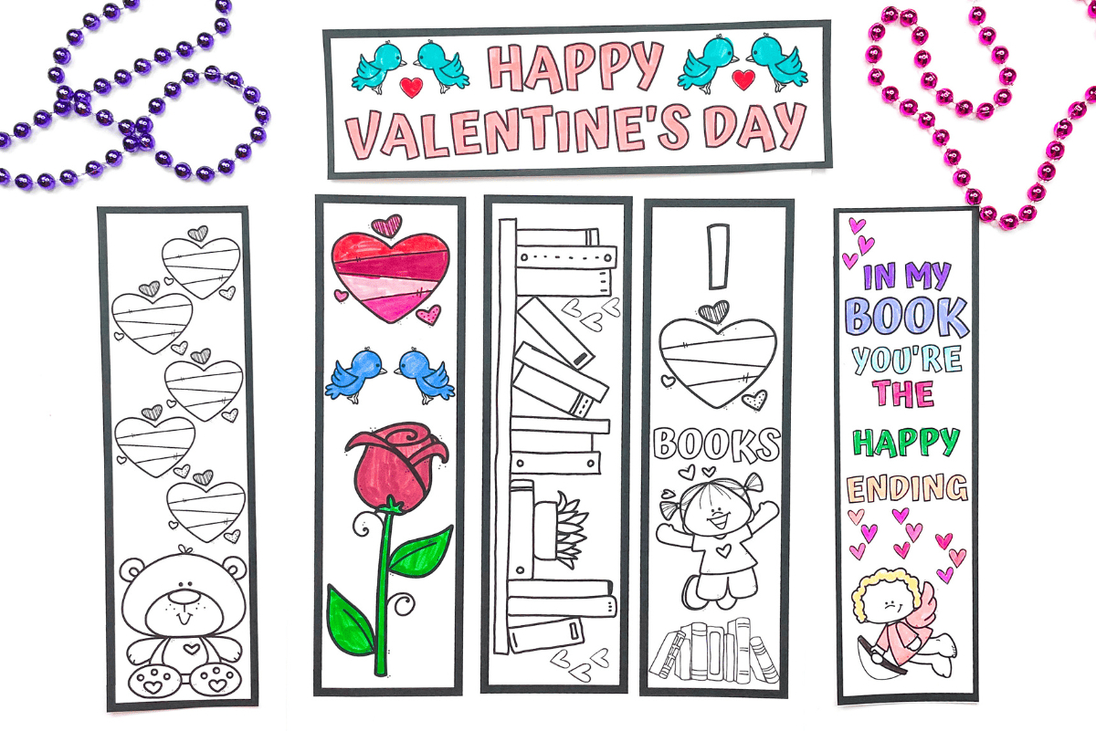 Valentine Bookmarks Free Printable - Printable Party Favors within Free Printable Valentine Bookmarks