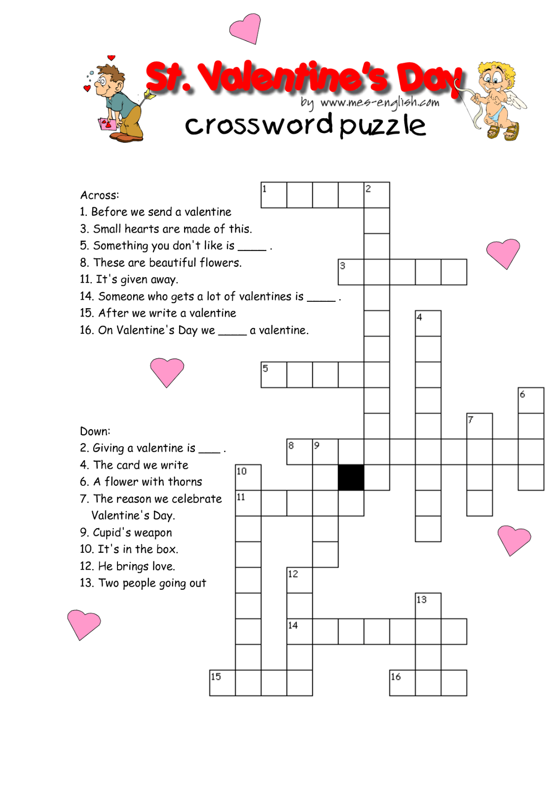 Valentine Word Search And Puzzles – Printable Coloring Pages. Free regarding Valentine&amp;amp;#039;s Day Crossword Puzzle Printable