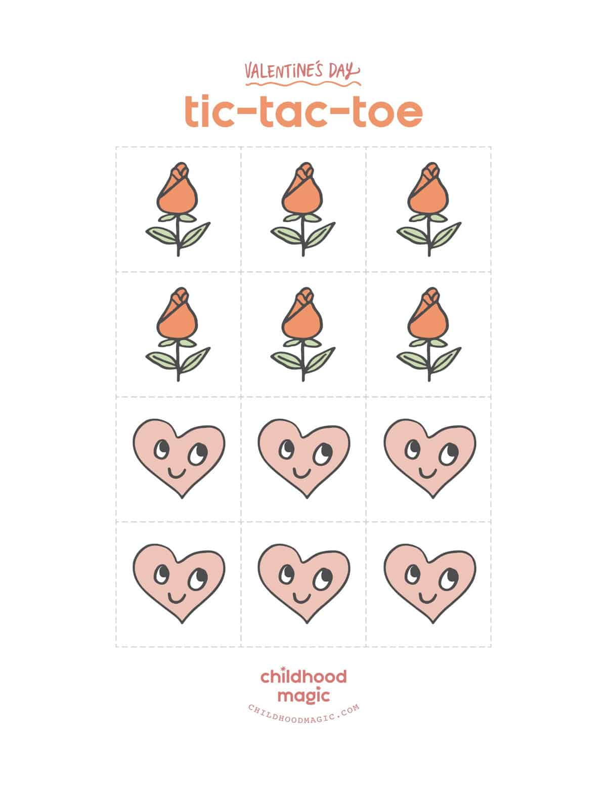 Valentine&amp;#039;S Day Tic-Tac-Toe - Childhood Magic with Free Printable Valentine&amp;#039;S Day Tic Tac Toe