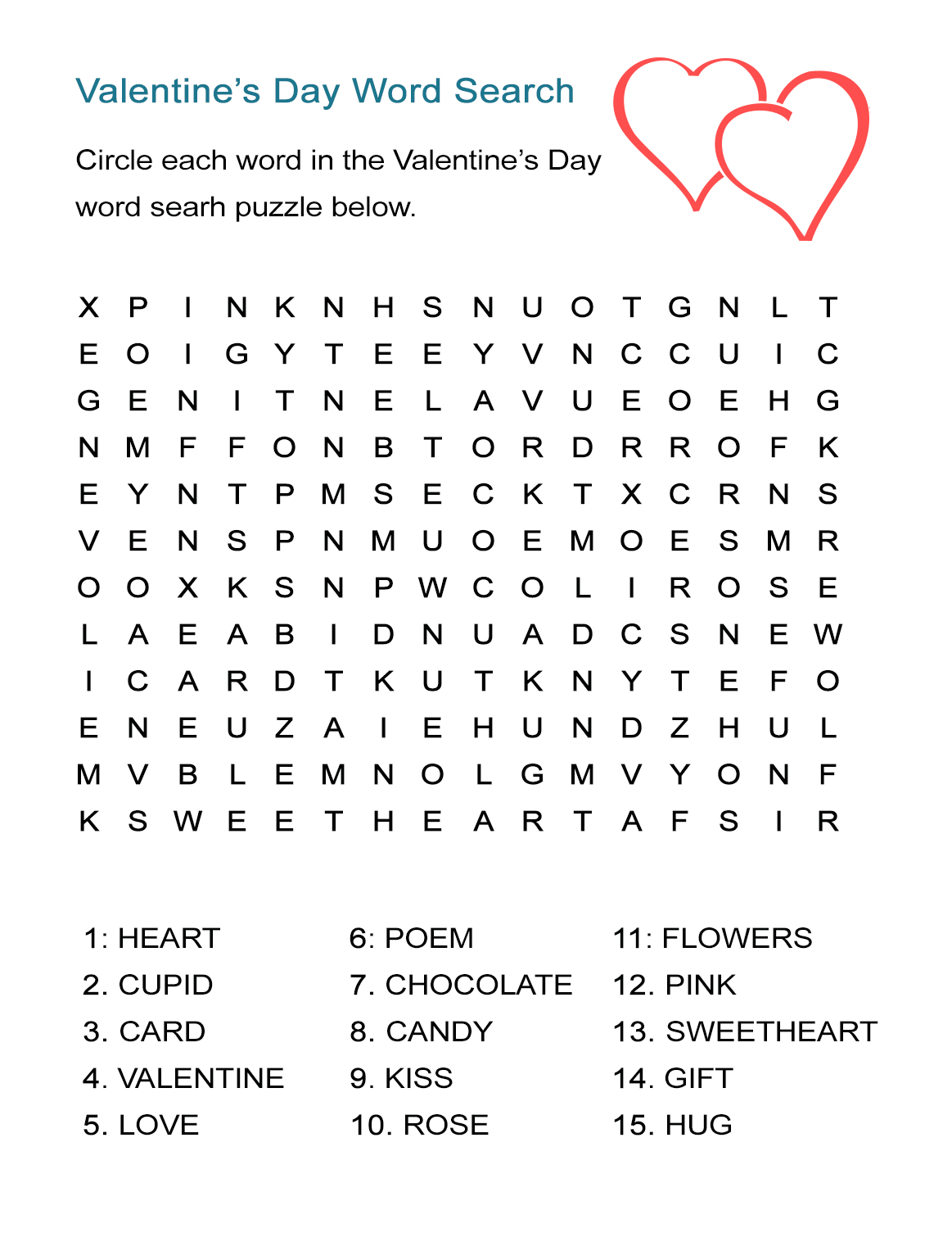 Valentine&amp;#039;S Day Word Search Puzzle - All Esl with regard to Valentine&amp;amp;#039;s Day Word Search Free Printable