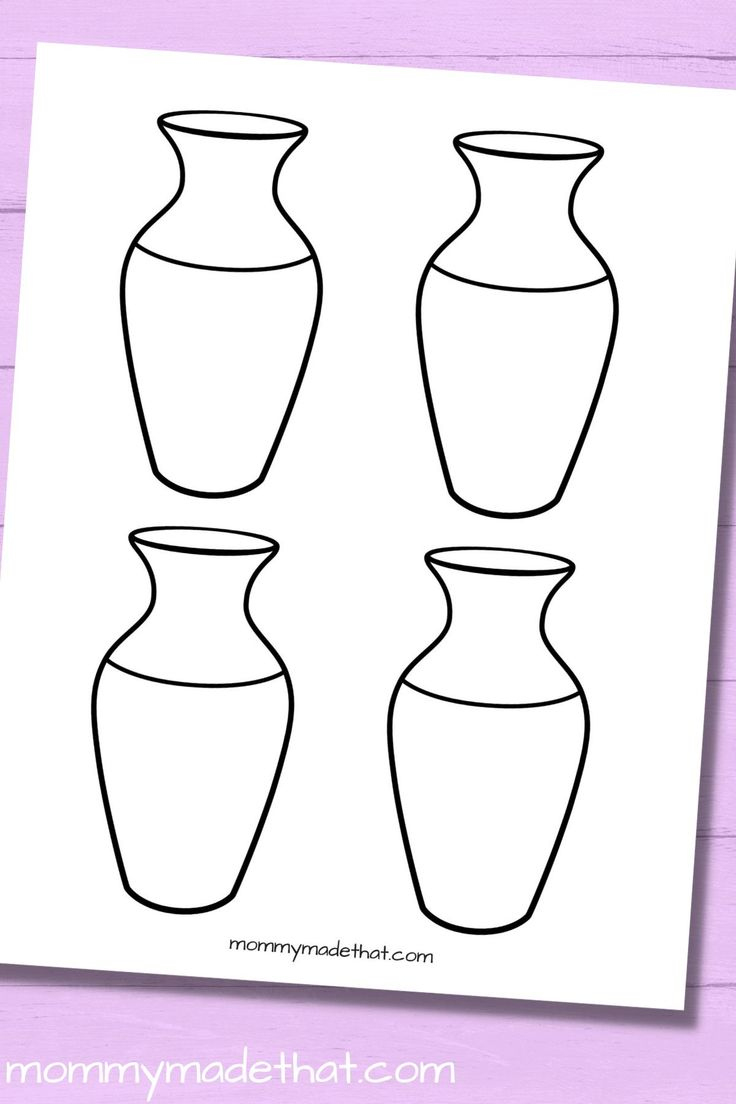 Vase Templates (Free Printables!) inside Free Printable Flower Vase Template
