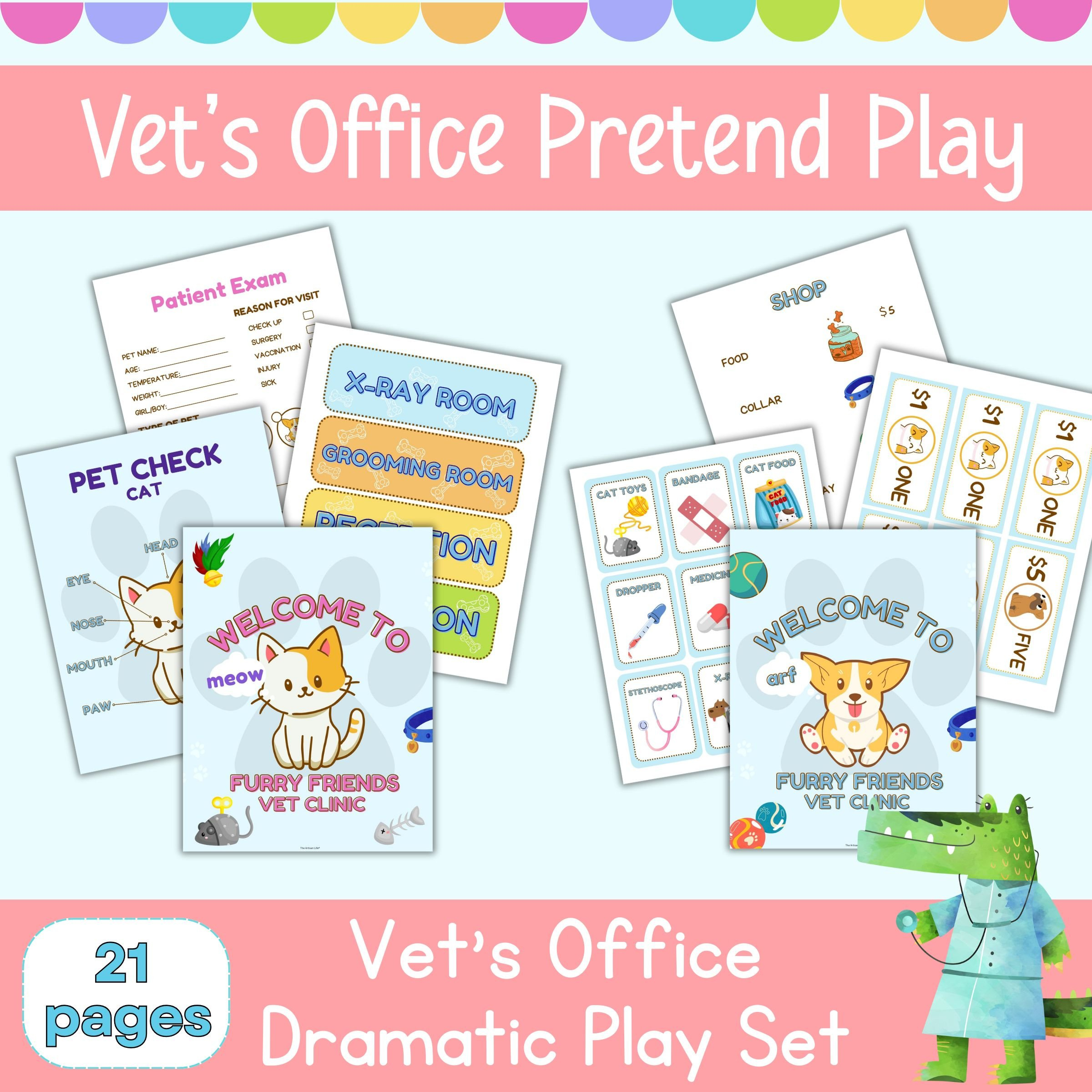 Vet Clinic Dramatic Play Free Printables - The Artisan Life with regard to Vet Clinic Dramatic Play Free Printables