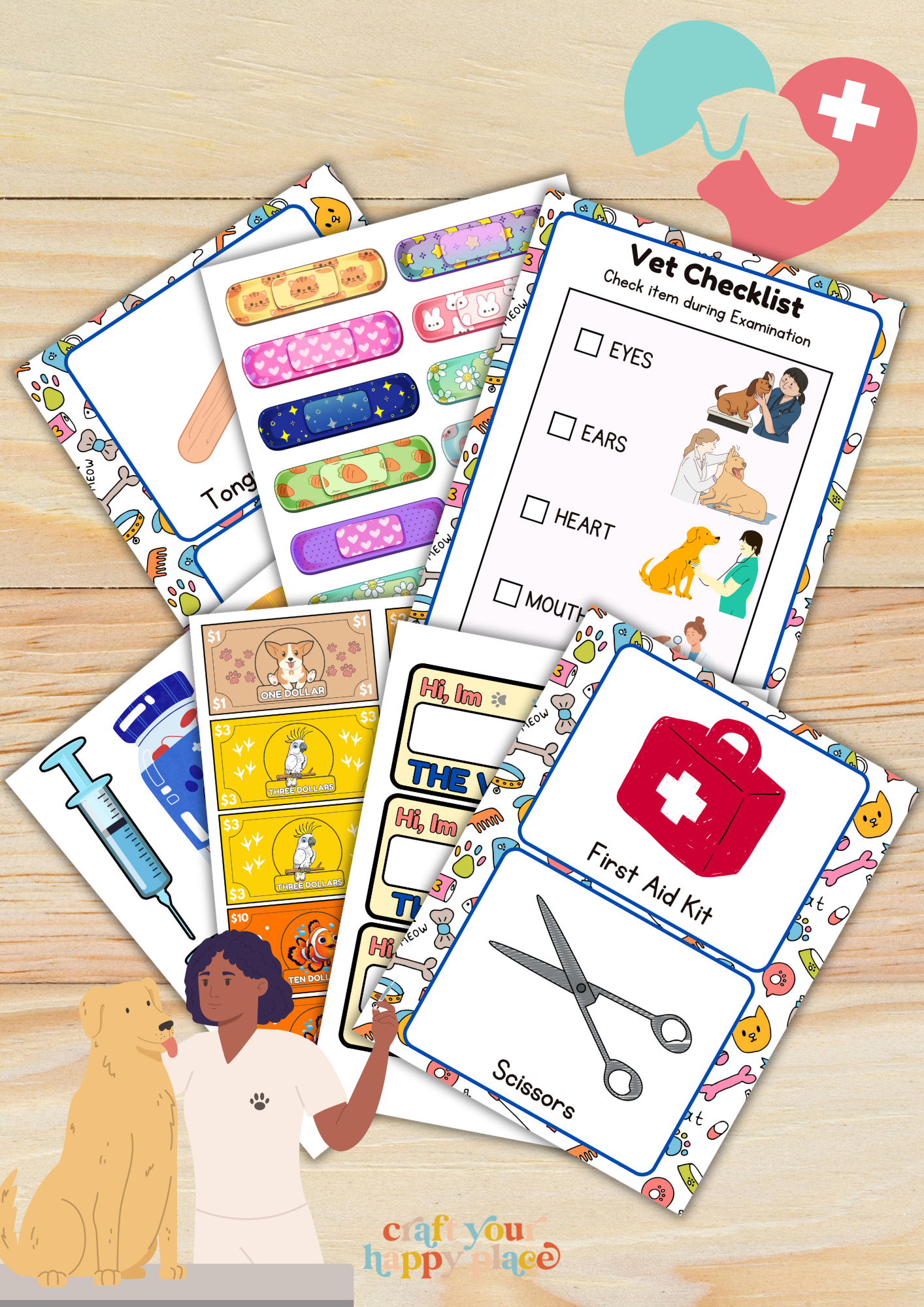 Veterinary Clinic Dramatic Pretend Play (44 Page Free Printable pertaining to Vet Clinic Dramatic Play Free Printables
