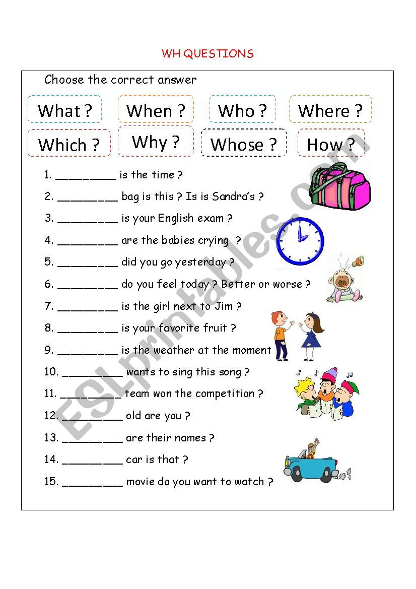 Wh Questions - Esl Worksheetbloodsugar regarding Free Printable Wh Questions Worksheets