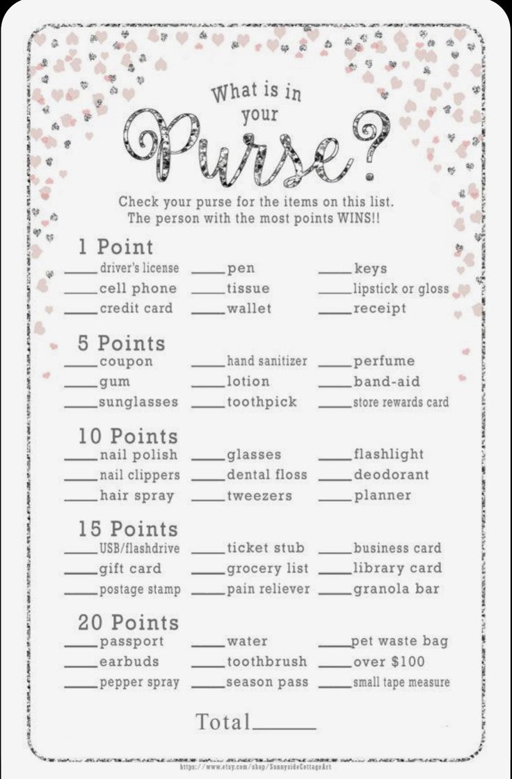What&amp;#039;S In Your Purse? Printable Game intended for What&amp;amp;#039;s in Your Purse Free Printable Game