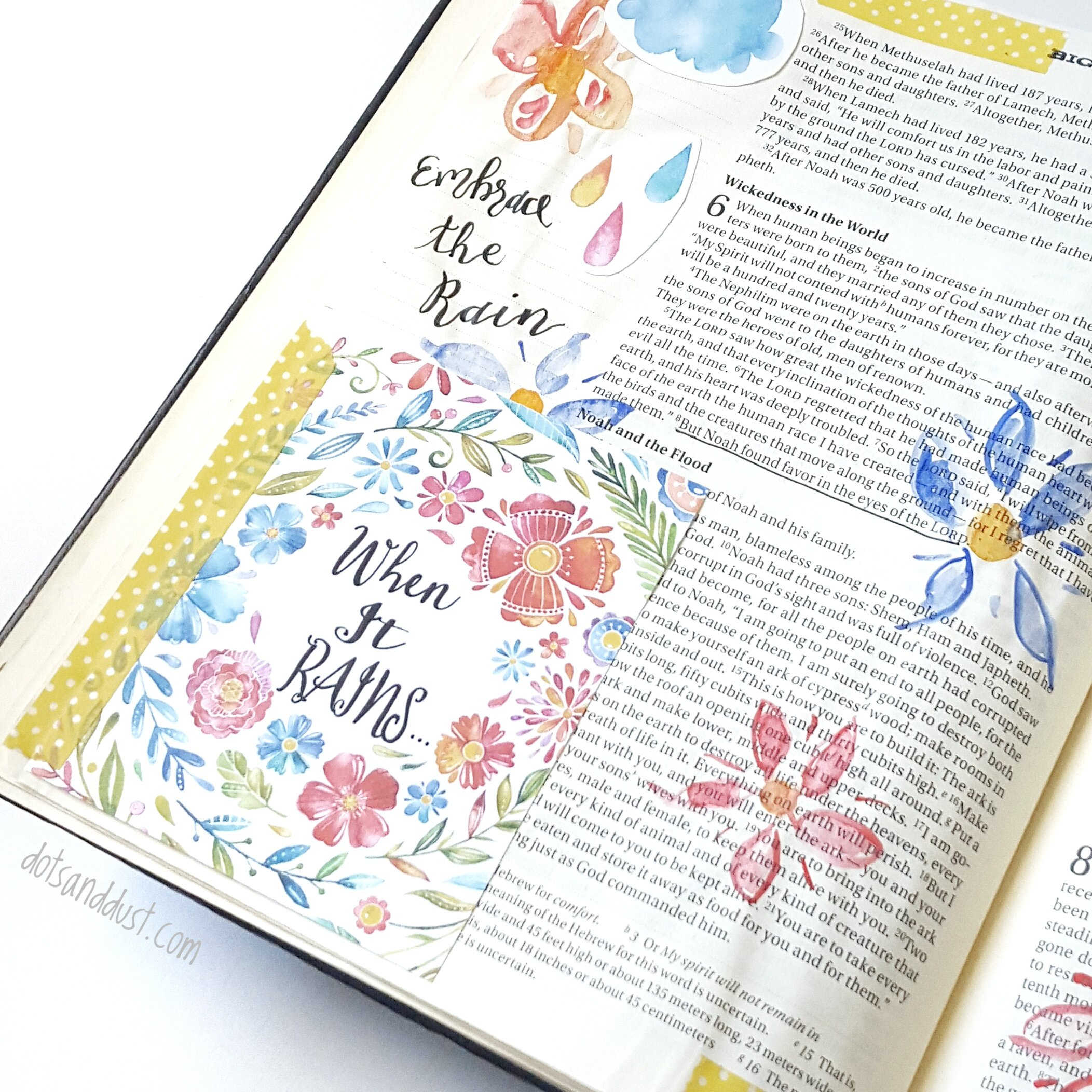 When It Rains&amp;quot; Free Bible Journaling Printable — Dots &amp;amp; Dust with Free Bible Journaling Printables