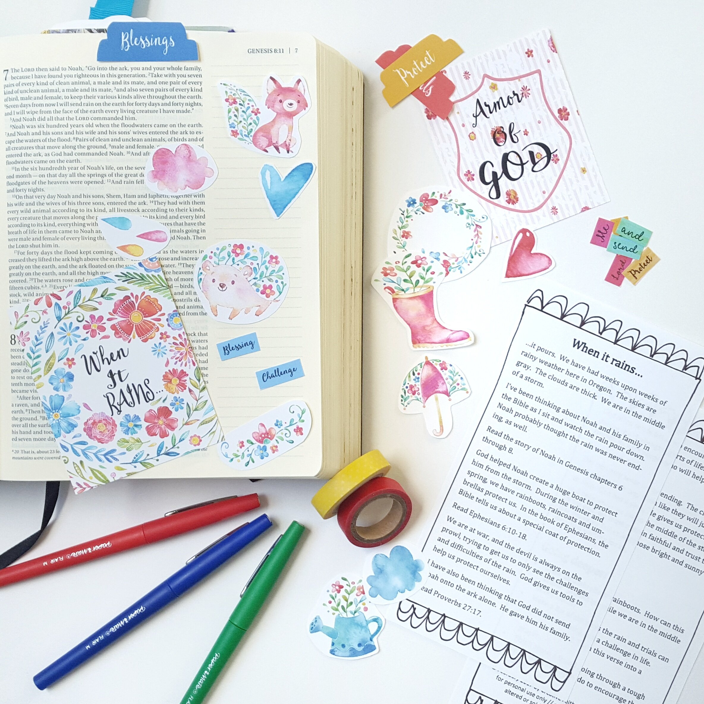 When It Rains&amp;quot; Free Bible Journaling Printable — Dots &amp;amp; Dust with regard to Free Bible Journaling Printables