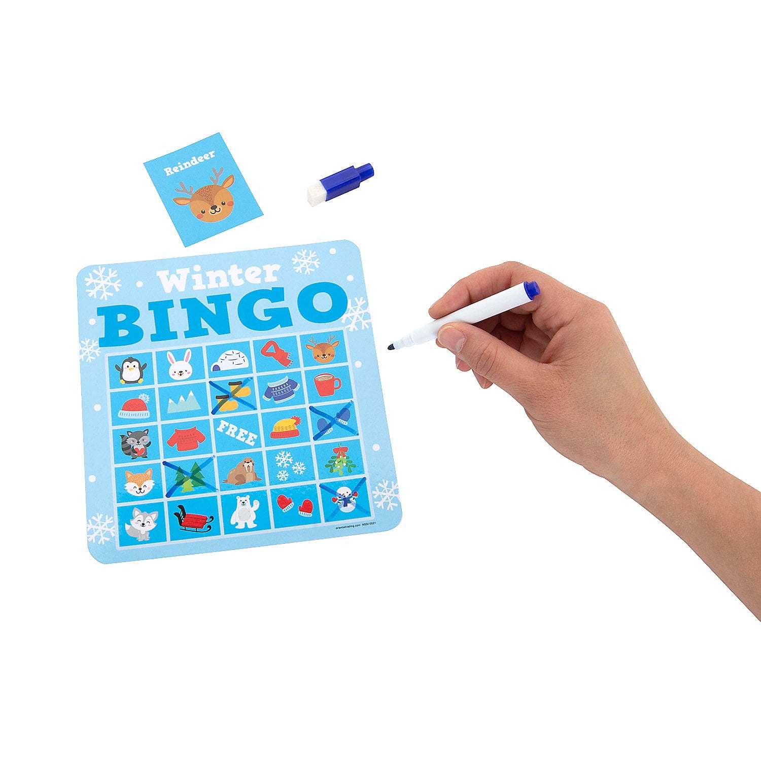 Winter Dry Erase Bingo Game - Walmart within Dry Erase Bingo Cards