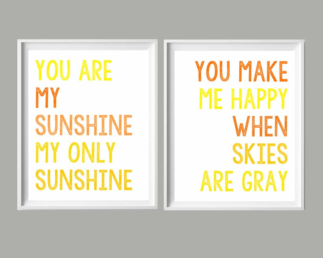 You Are My Sunshine Free Printables with Free Printable You Are My Sunshine