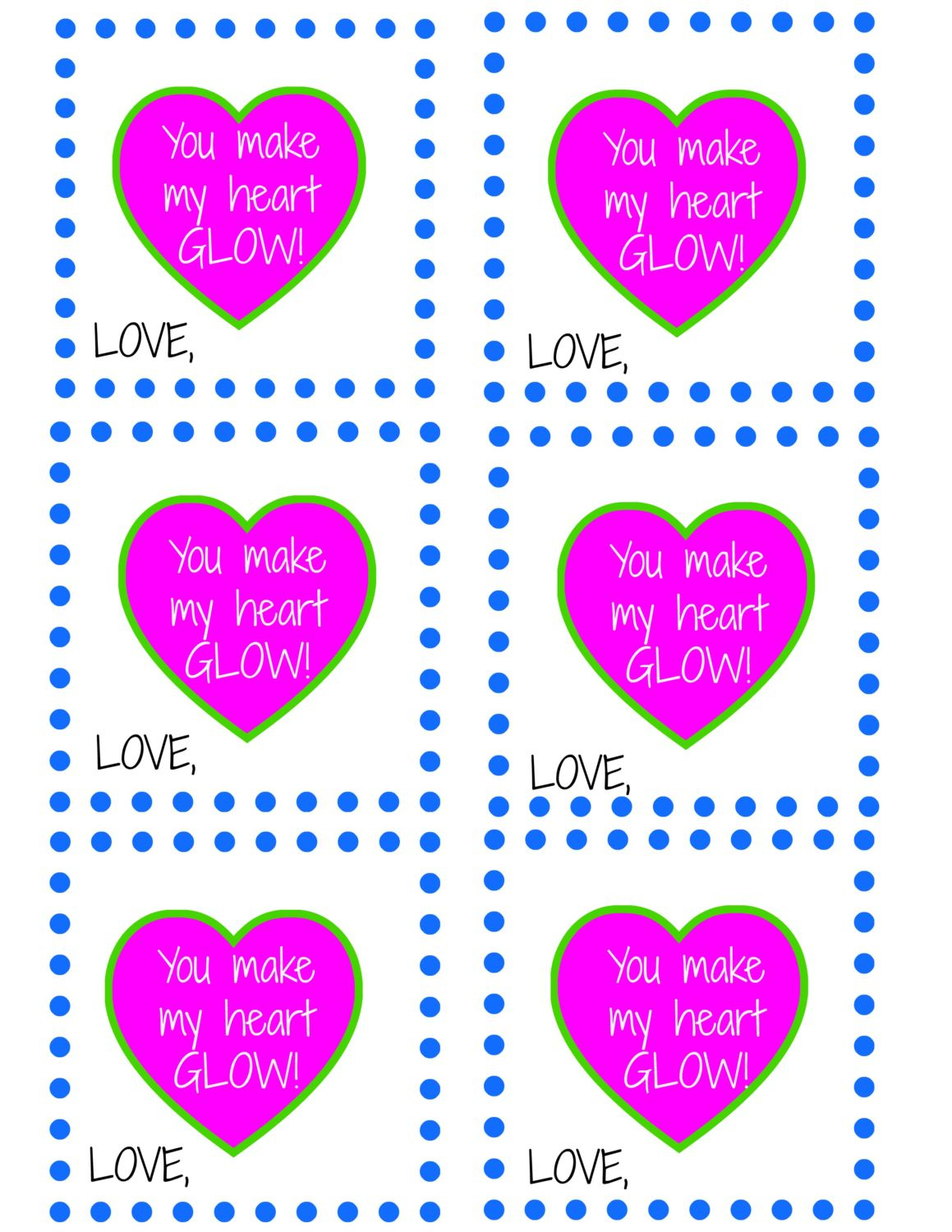 You Make My Heart Glow Valentine Printable | The Toy Insider for You Make My Heart Glow Free Printable