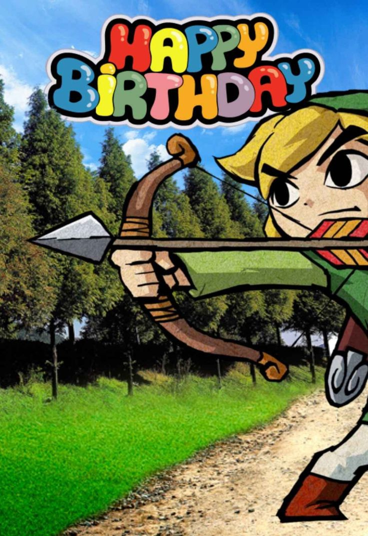 Zelda Printable Birthday Cards — Printbirthday.cards regarding Legend Of Zelda Birthday Card Printable Free