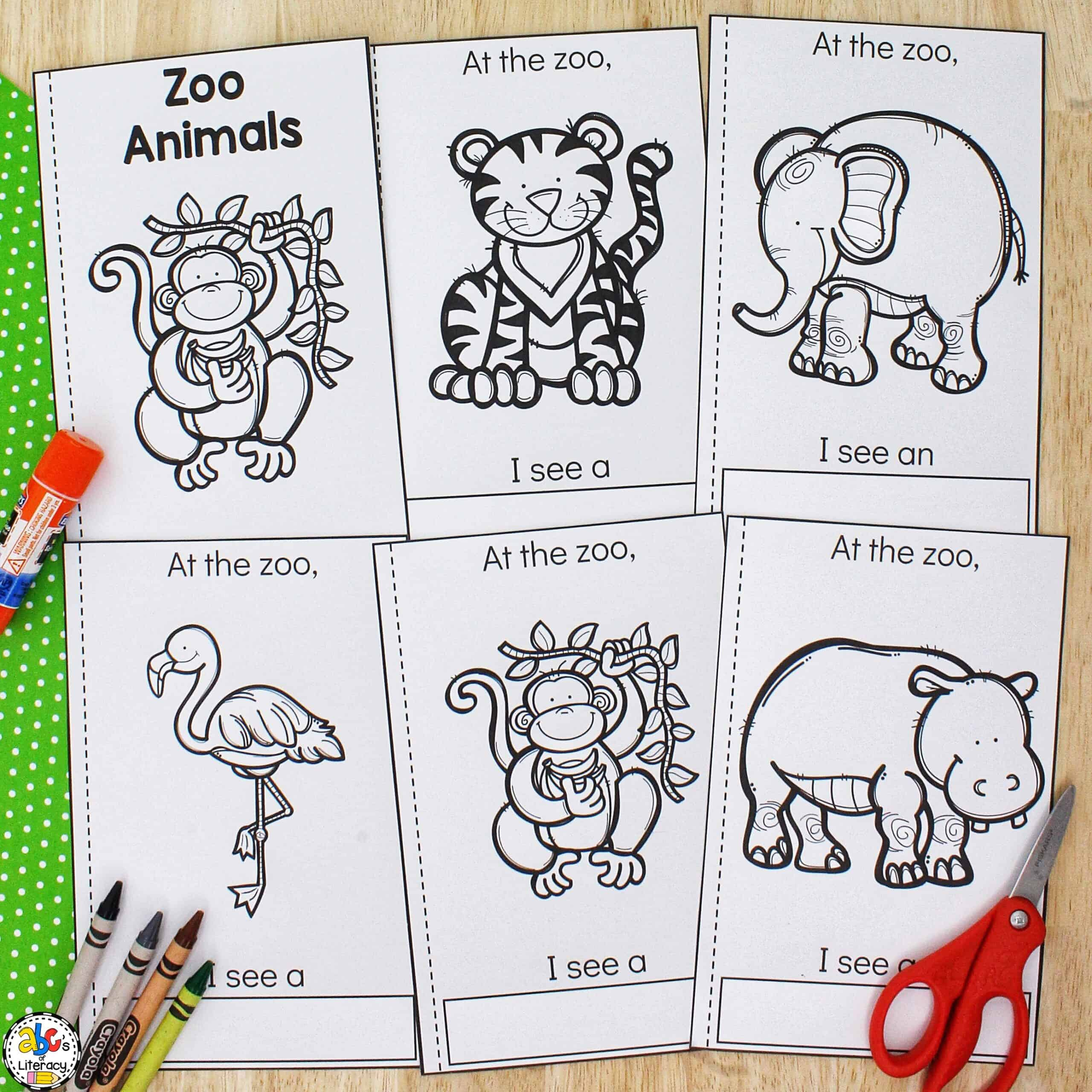 Zoo Animals Cut &amp;amp; Paste Book: Printable Book For Kids with regard to Free Zoo Printables For Preschool