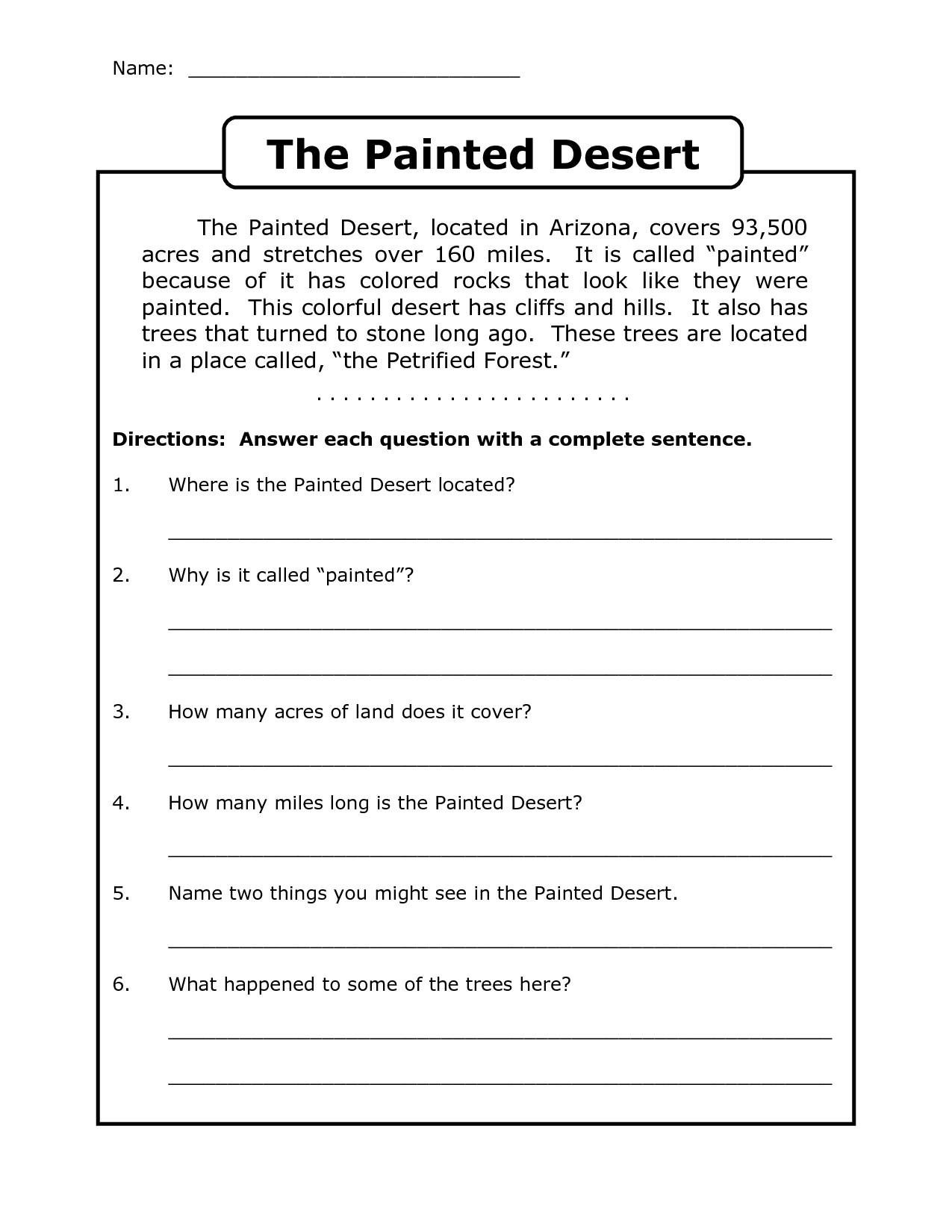 10 Best 4Th Grade Reading Worksheets Free Printable - Printablee with regard to Reading Worksheets Printable For 4th Grade
