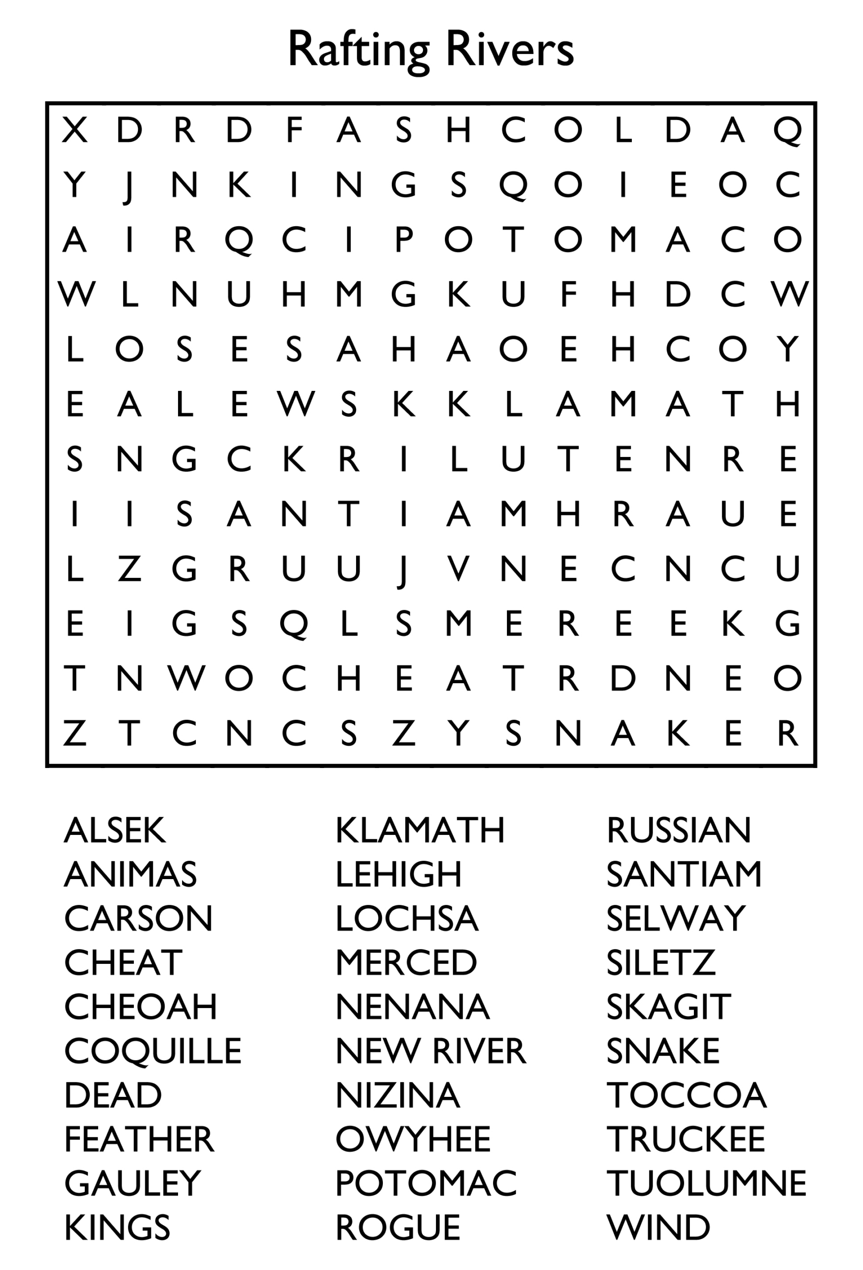 10 Free Printable Word Search Puzzles pertaining to Printable Word Searches and Crossword Puzzles