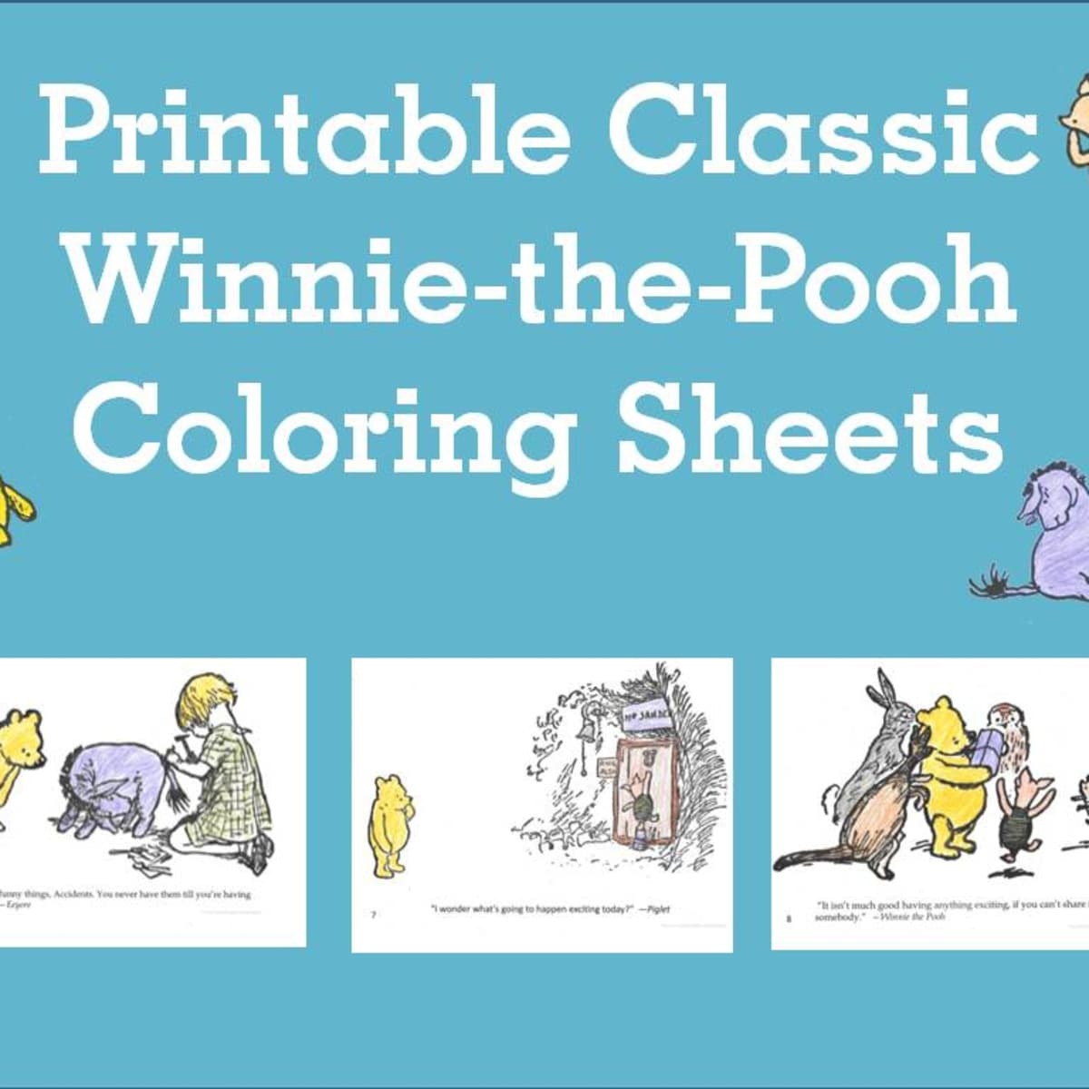 10 Printable Classic Winnie The Pooh Coloring Sheets - Hubpages regarding Classic Winnie the Pooh Printables Free
