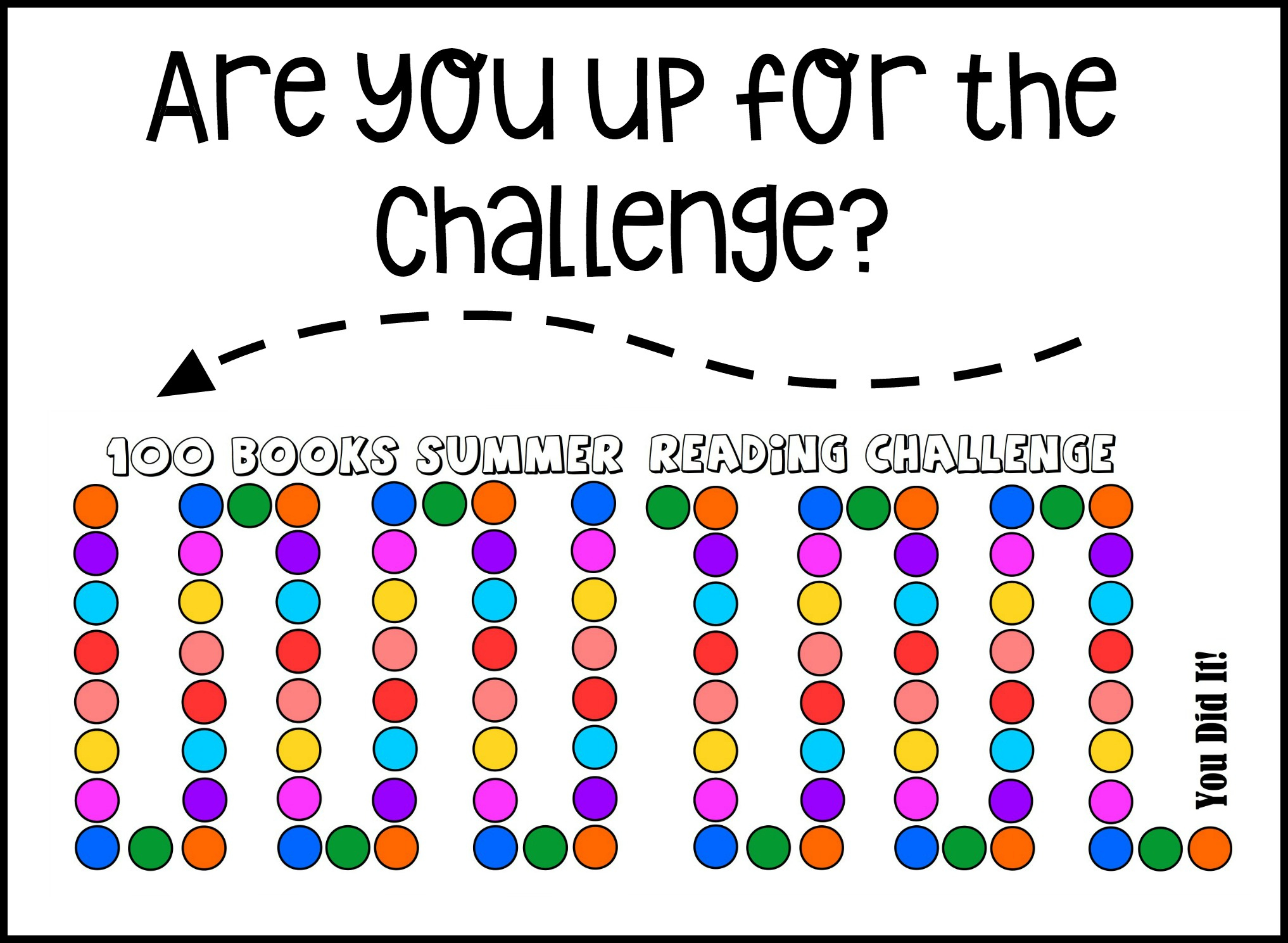 100 Books Summer Reading Challenge intended for 100 Books of Summer Printable