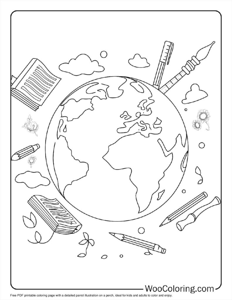 100+ Earth Coloring Pages (Free Pdf To Print) | Woo Coloring in Printable Learning About Our World