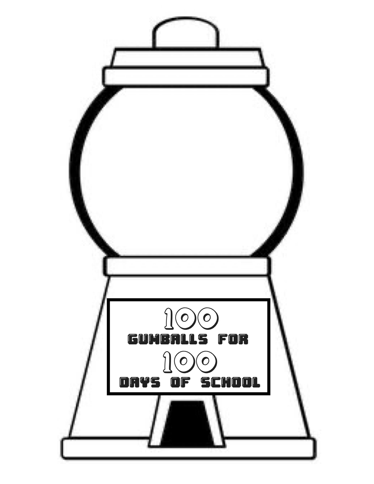 100Th Day Of School – Party Mom Planners intended for 100 Gumballs For 100 Days Printable
